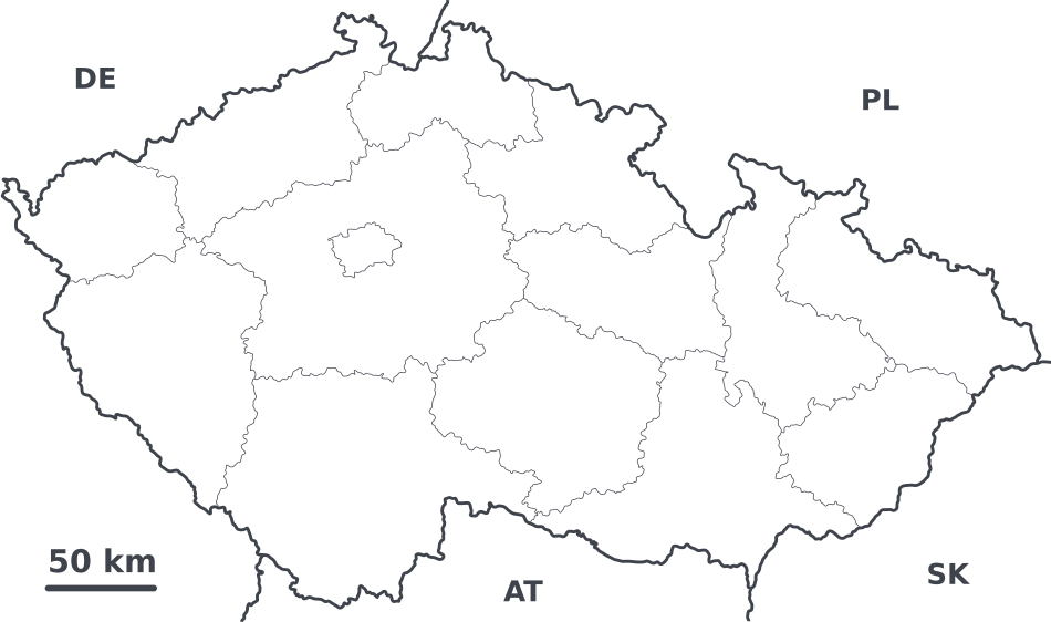 Slepá mapa České republiky
